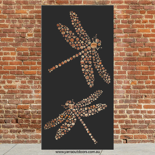 Dragon Fly - CORTEN Steel / Powder Coated Decorative Wall Panel