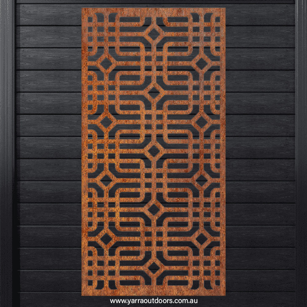 Geometric pattern - CORTEN Steel / Powder Coated Decorative Wall Panel