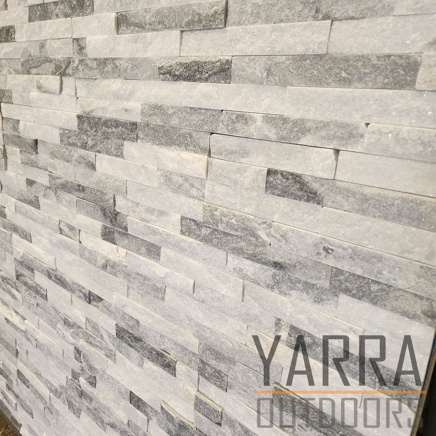 Cloudy White Stack stone Panels