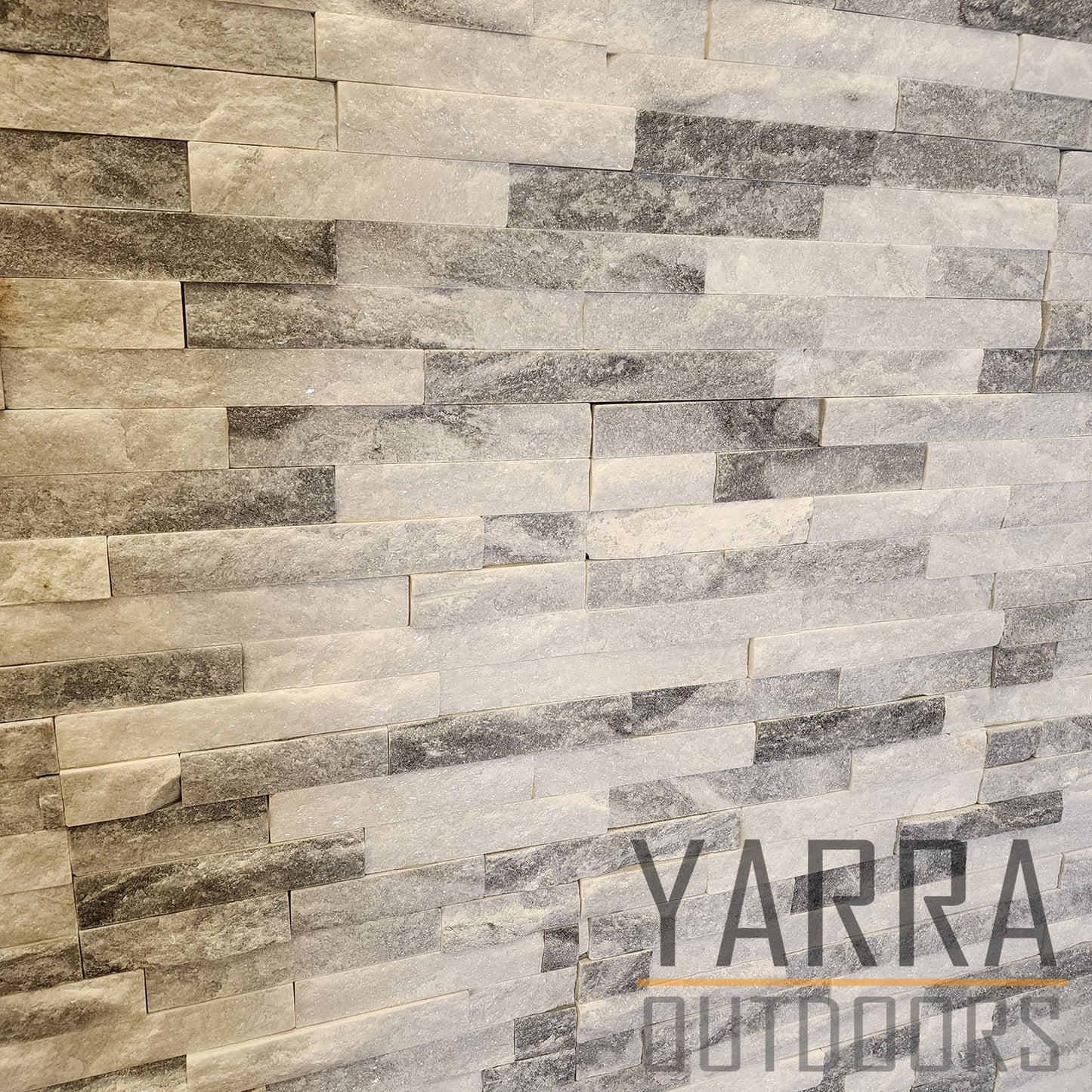 Cloudy White Stack stone Panels