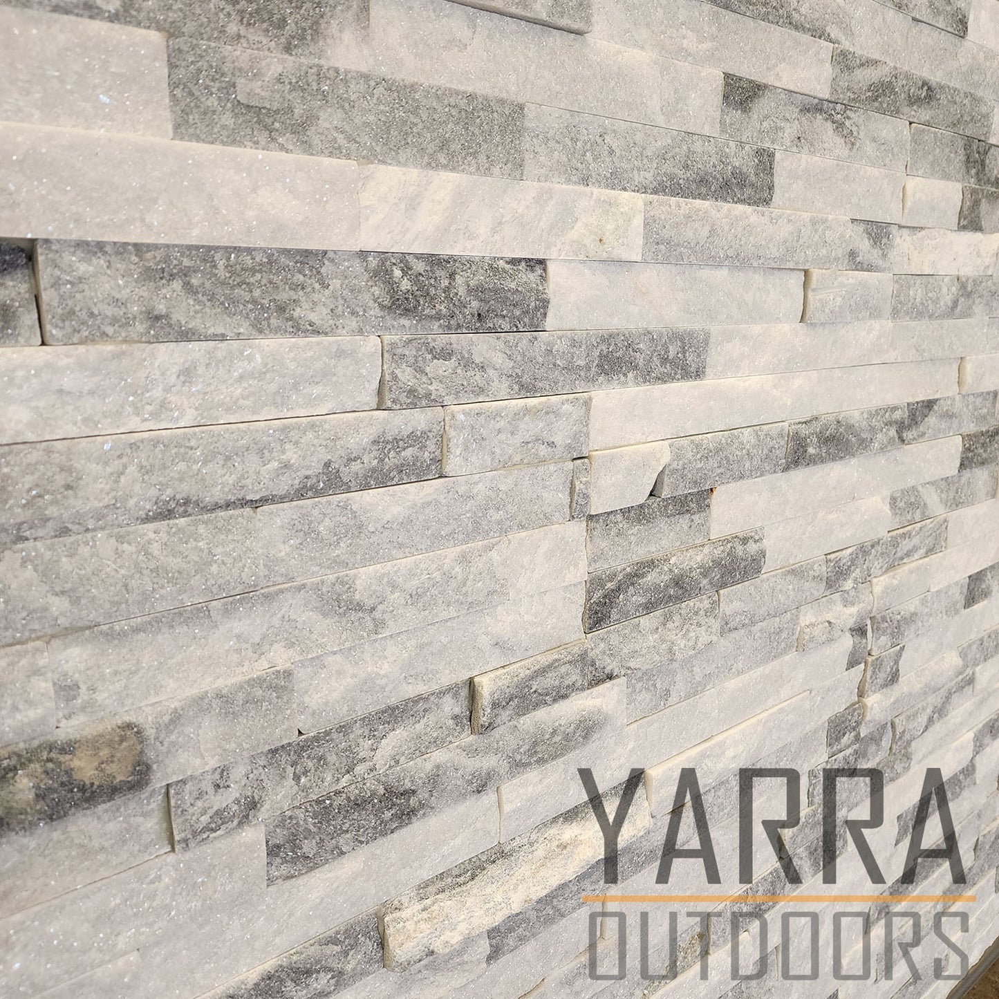 Cloudy White Stack stone Panels