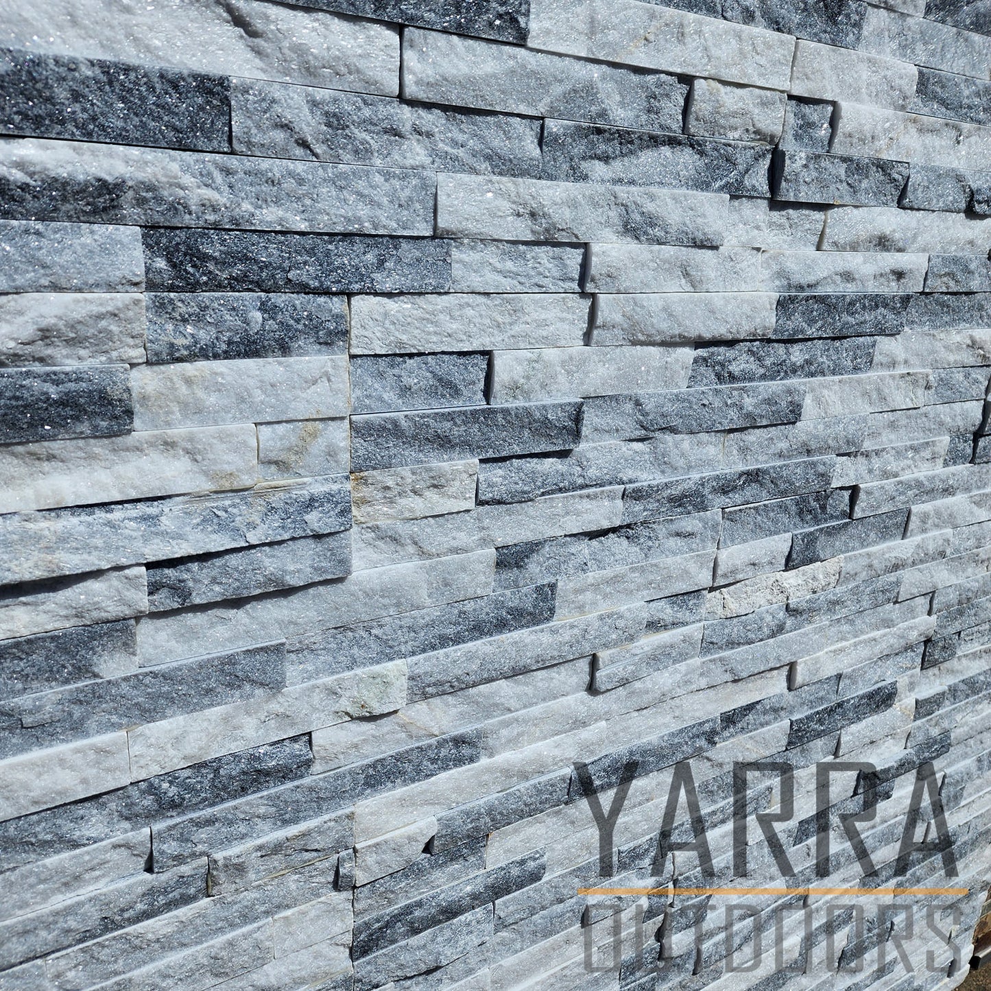 Cloudy White Stack stone Panels