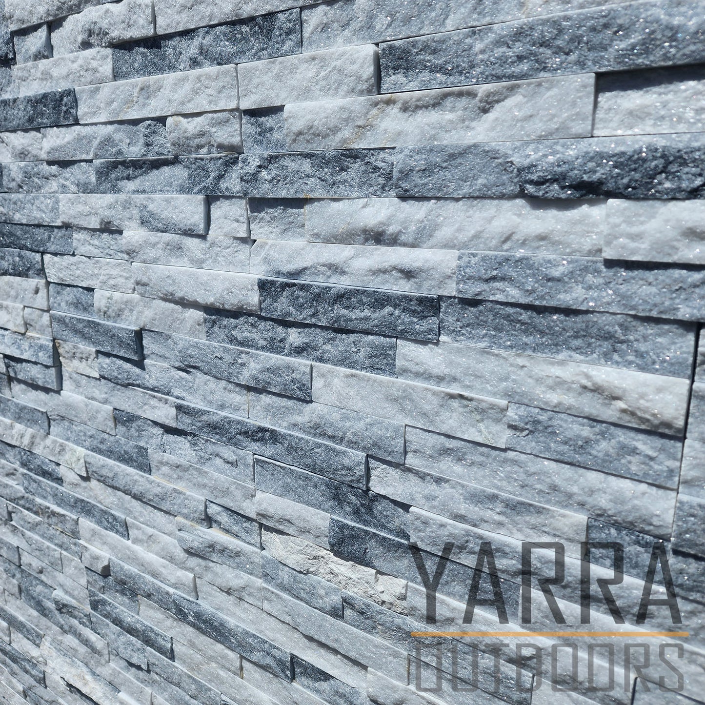 Cloudy White Stack stone Panels