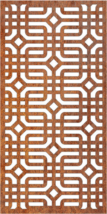 Geometric pattern - CORTEN Steel / Powder Coated Decorative Wall Panel