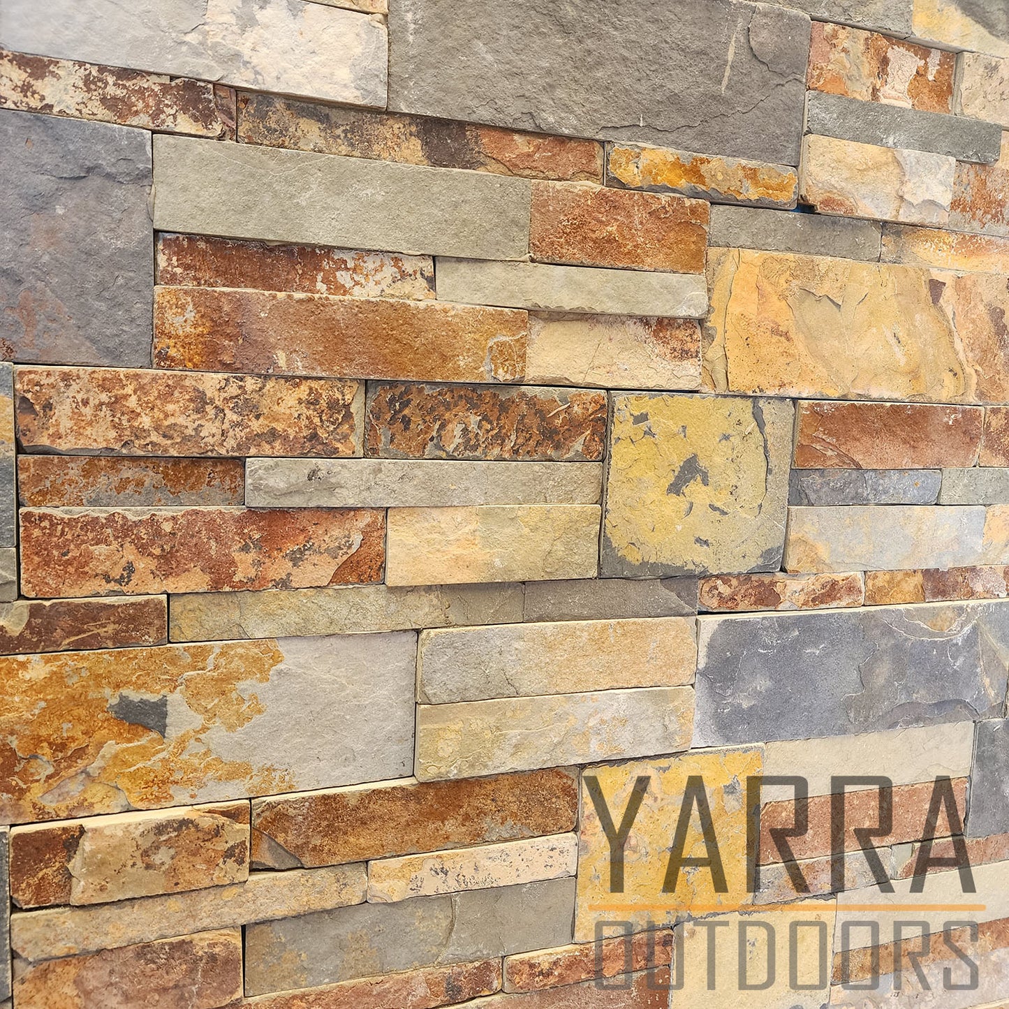 Rusty Charcoal Z Shape Panel Stack Stone