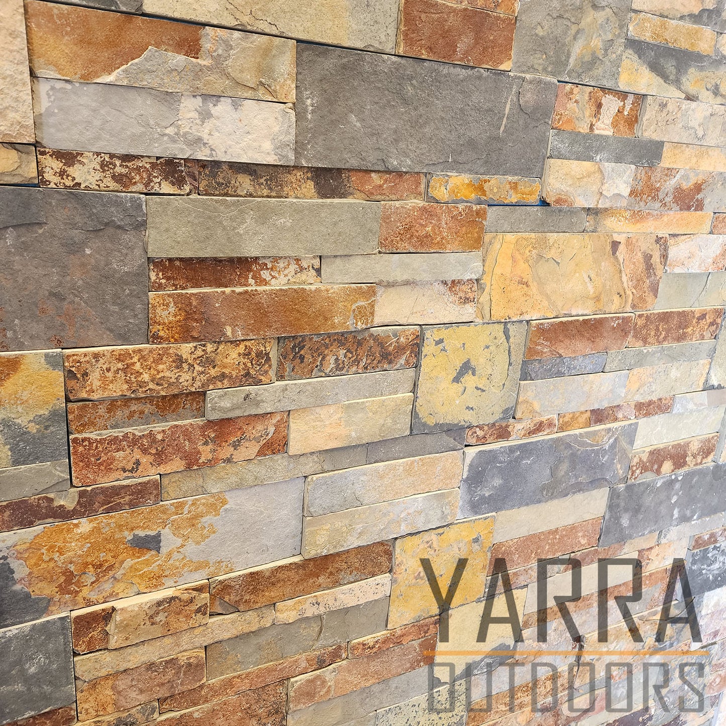 Rusty Charcoal Z Shape Panel Stack Stone