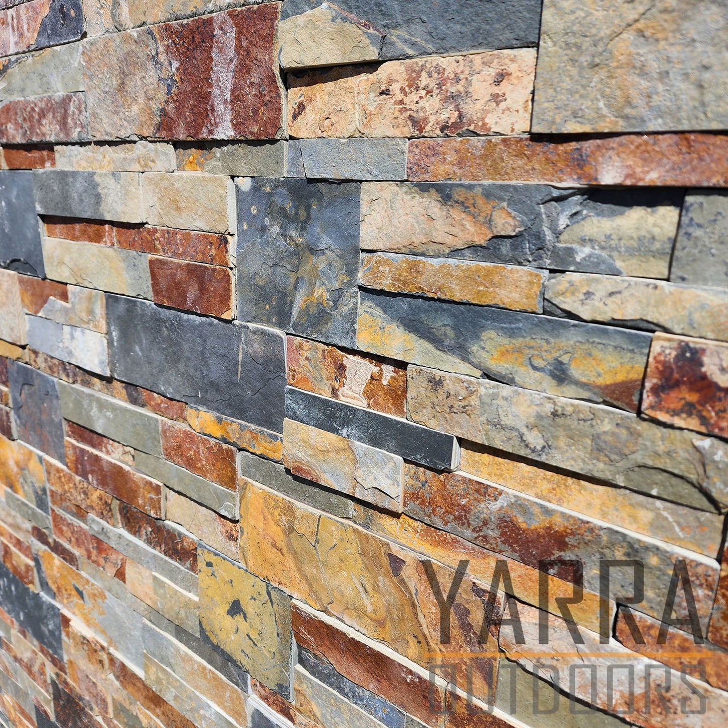 Rusty Charcoal Z Shape Panel Stack Stone