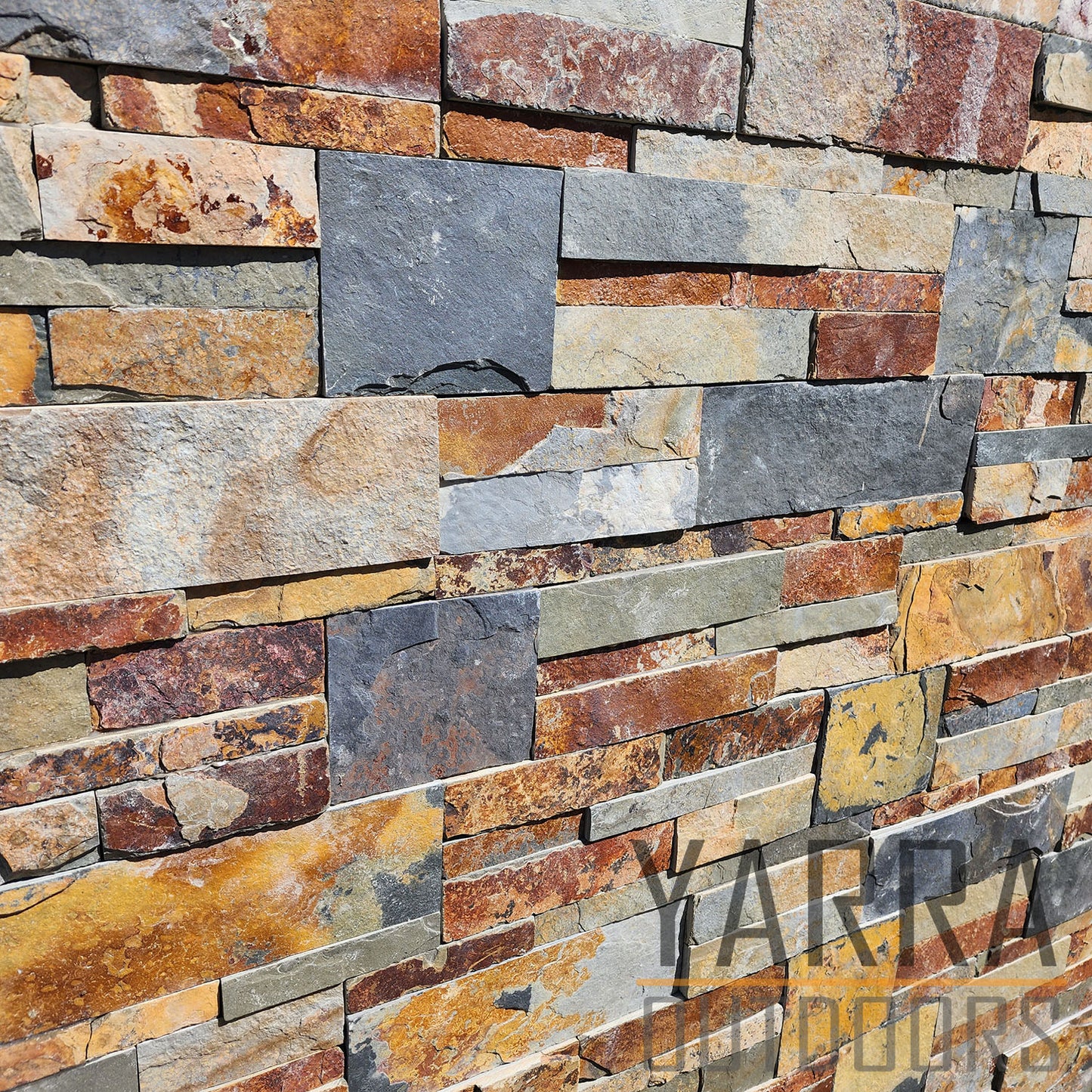 Rusty Charcoal Z Shape Panel Stack Stone