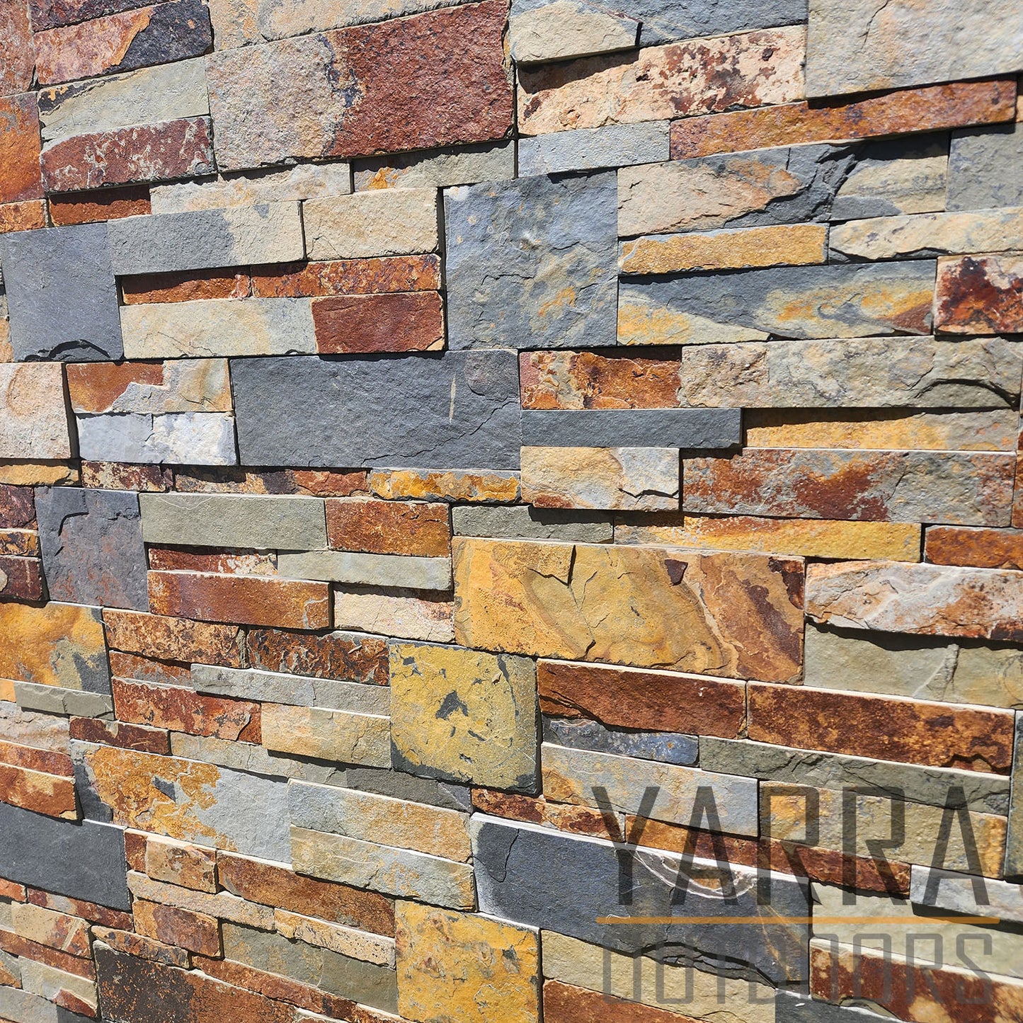 Rusty Charcoal Z Shape Panel Stack Stone